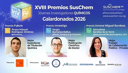Foto de Los Premios SusChem-Espa�a 2026 distinguen a tres j�venes investigadores por su excelencia cient�fica