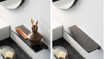 Foto de Los accesorios de baño Ergos, ahora con el acabado grafito cepillado