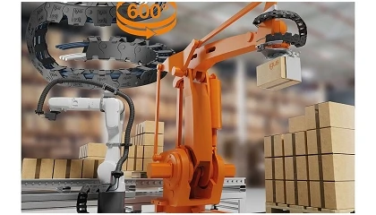 Foto de M�xima liberdade de movimento para rob�s industriais: o novo sistema de calha articulada twisterchain, um sistema auto-suportado com um �ngulo de rota��o at� 600�