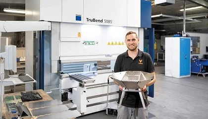 Foto de WWS Metallformen fabrica con Fennek barbacoas y fogones móviles de acero inoxidable en máquinas Trumpf