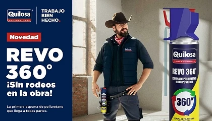 Foto de Quilosa Professional presenta REVO 360�, el nuevo est�ndar profesional de alto rendimiento, c�modo y preciso para la aplicaci�n de espuma de poliuretano