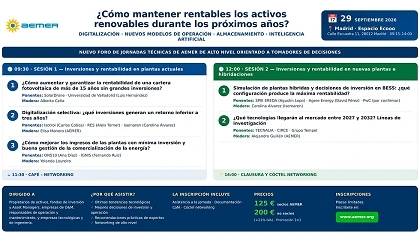 Foto de Aemer analizar� en Madrid c�mo mantener la rentabilidad de los activos renovables