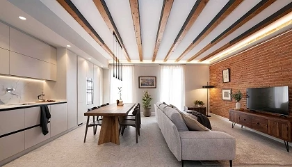 Foto de La cocina como elemento que organiza la vivienda contemporánea