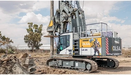 Foto de 'Mj�lnir': uma m�quina de perfura��o viking da Liebherr no M�xico