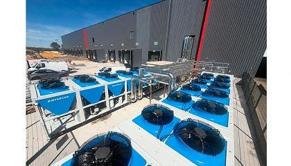 Foto de 1,36 MW de refrigeraci�n industrial con NH₃ en un centro log�stico de Francia