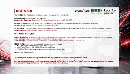 Foto de Jornada técnica sobre la caracterización termo-mecánica de polímeros en Leartiker