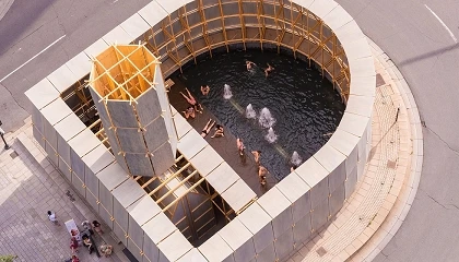 Foto de Conc�ntrico en la fase final del Premio Europeo del Espacio P�blico Urbano 2026 con 'Round About Baths'