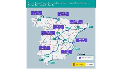 Foto de El Gobierno autoriza a licitar la construcci�n y explotaci�n de estaciones de recarga ultrarr�pidas en ocho �reas de servicio por 612 millones de euros