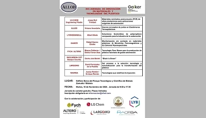 Foto de Allod organiza una jornada sobre innovaci�n en materiales y tecnolog�as del pl�stico
