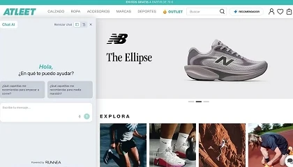 Foto de ATLEET integra el recomendador de inteligencia artificial de RUNNEA en su tienda online