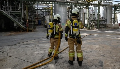 Foto de El simulacro de emergencia química en Lantarón concluye con éxito tras validar la activación de las sirenas y los sistemas de alerta a la población