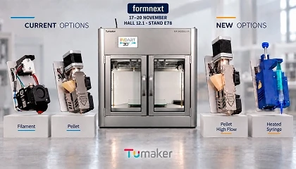 Foto de Indart3D presenta en Formnext 2026 dos nuevos cabezales para ampliar las opciones de extrusión de Tumaker Modular