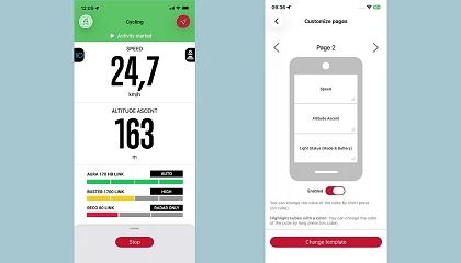 Foto de SIGMA actualiza RIDE App con información de las luces y conexión con intervals.icu