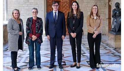 Foto de Encuentro de directivos de Novartis con el presidente de la Generalitat de Catalunya, Salvador Illa, y la Consejera de Salud, Olga Pan�