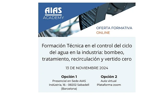 Foto de AIAS organiza una formación técnica en el control del ciclo del agua en la industria