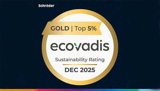 Foto de Schr�der refuerza su liderazgo en sostenibilidad al obtener la calificaci�n EcoVadis Gold por cuarto a�o consecutivo