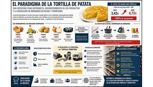 Foto de El ‘paradigma de la tortilla de patata’: una metáfora operativa para entender la compresión de márgenes en retail (y su traslación a ferretería)