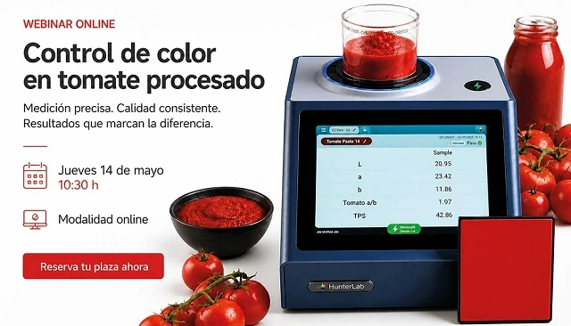 Foto de NEURTEK organiza un webinar sobre control del color en tomate y derivados para la industria alimentaria
