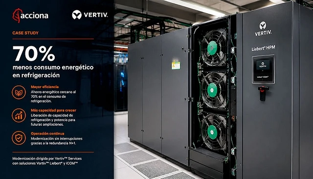 Foto de Vertiv reduce un 70% el consumo energético de refrigeración del centro de datos corporativo de Acciona