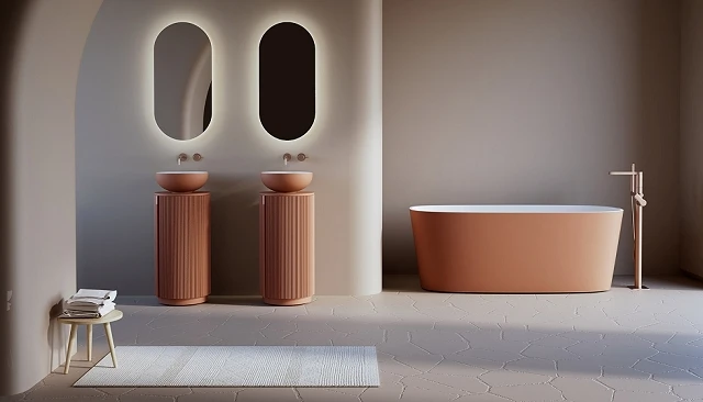 Foto de Decosan convierte el color en una herramienta de diseño para el baño contemporáneo