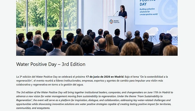 Foto de Madrid acoger� Water Positive Day 2026 para impulsar la resiliencia h�drica
