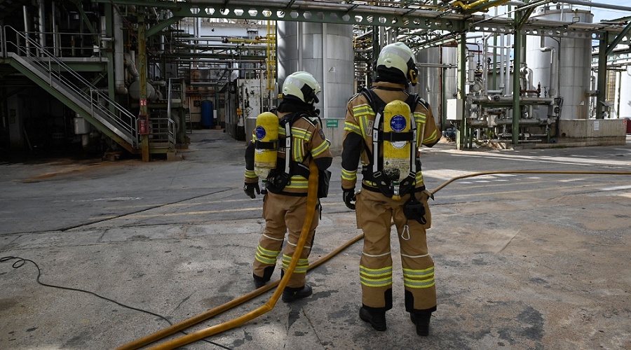 Foto de El simulacro de emergencia qu�mica en Lantar�n concluye con �xito tras validar la activaci�n de las sirenas y los sistemas de alerta a la poblaci�n