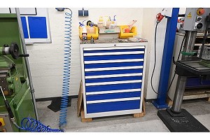 Burg - Gabinete de material para piezas de torno de 8 piezas