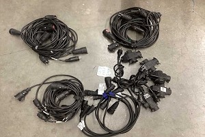 Cable de extensi�n de goma de alta calidad, 10 piezas de 5 metros de largo, sencilla; 5 piezas de 1 metro de largo, sencillas; 5 piezas de 3 metros de largo, sencillas; 5 piezas de 1 metro de largo, triple, �ltima prueba 25/11