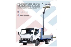 Camion con grua y cesta