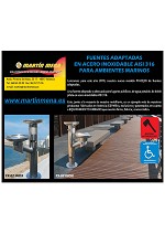 Fuentes para beber agua adaptada fx-02 en acero inoxidable aisi 316 para ambientes marinos