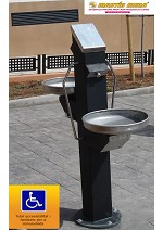 Fuente adaptada para beber agua. Modelo Fh-03x lacada en Oxiron Negro
