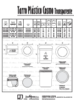 Tarro de plstico COSMO transparente - Caractersticas
