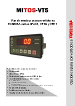 Panel remoto Toshiba MITOS-VT5: para convertidores Toshiba series VFnC1, VFS9 y VFP7