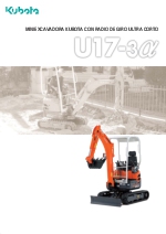 Miniexcavadora 1650 kg KUBOTA U17-3 alpha giro cero