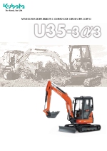 Miniexcavadora 3590 kg KUBOTA U35-3a3 giro ultracorto