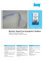Mortero Superficial Aquapanel Outdoor