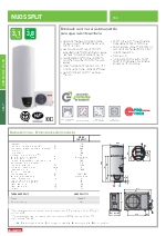 Bomba de calor mural sistema partido Nuos Split 150