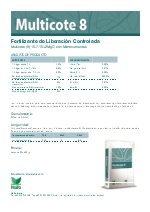 Fertilizante de liberacin controlada Multicote 8 15-7-15+2MgO con Micronutrientes