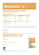Fertilizante de liberacin controlada Multicote 12 17-6-14 + Micronutrientes