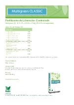Fertilizante de liberacin controlada Multigreen 18-5-18+0,5 Fe+2 Mg 35%