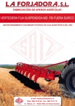 Vertedera Fija suspendida Mod. FB-Fuera Surco