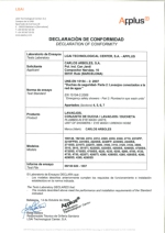 Declaracin conformidad EN15154-2-C