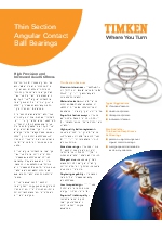 Seccin delgada de contacto angular para rodamientos de bolas (EN)