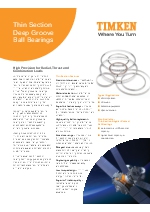 Seccin delgada de surco profundo para rodamientos de bolas (EN)