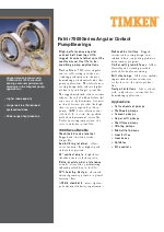 Rodamientos para bomba Fafnir 7000 contacto angular (EN)