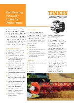 Rodamientos de bolas para el sector Agrcola (EN)