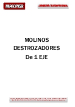 Molinos Desgarradores de 1 eje