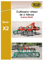 Cultivadores chisel de 2 hileras Tasias Serie X2. Brazos 40 x 40