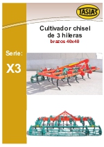 Cultivadores chisel de 3 hileras Tasias Serie X3. Brazos 40 x 40
