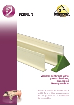 Viguetas Perfil T de fibra de vidrio